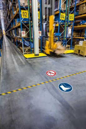 Picture of DUR MRKNG SIGN USE FOOT PROTECTION BLUE