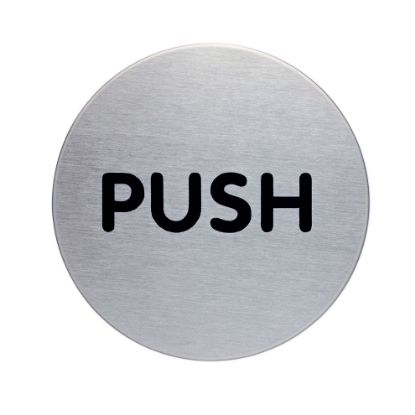 Picture of DUR PICTOGRAM PUSH 65MM SLV PK1
