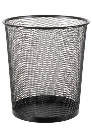 Picture of ESSELTE METAL MESH WASTE BIN 10L BLACK