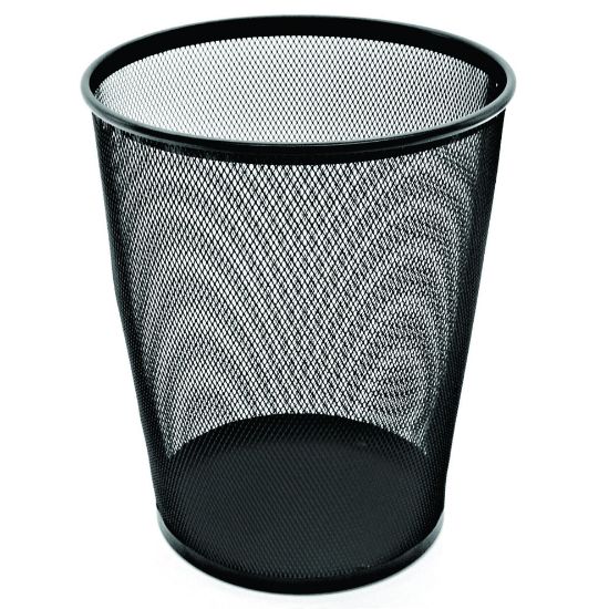 Picture of ESSELTE METAL MESH WASTE BIN 19L BLACK