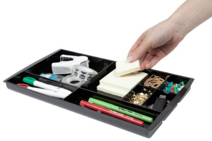 Picture of ESSELTE NOUVEAU DRAWER TIDY BLACK