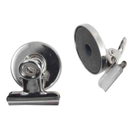 Picture of ESSELTE MAGNETIC CLIP CHROME 32MM PK2