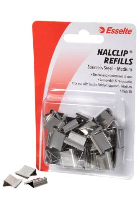 Picture of ESSELTE NALCLIP REFILLS MED STEEL PK50