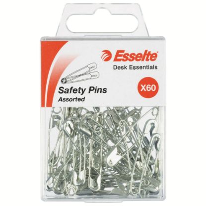 Picture of ESSELTE SAFETY PINS ASSORTED PK60