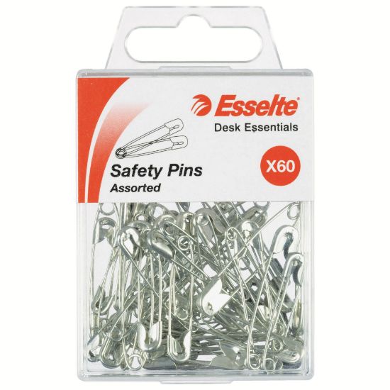 Picture of ESSELTE SAFETY PINS ASSORTED PK60