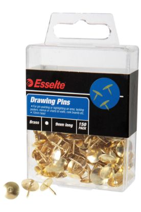 Picture of ESSELTE DRAWING PINS BRASS PK150