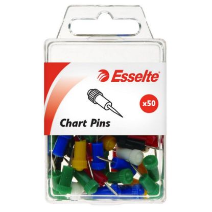 Picture of ESSELTE CHART PINS ASSORTED PK50
