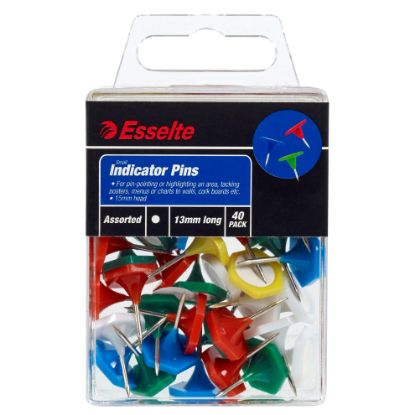 Picture of ESSELTE INDICATOR PINS SMALL ASST PK40