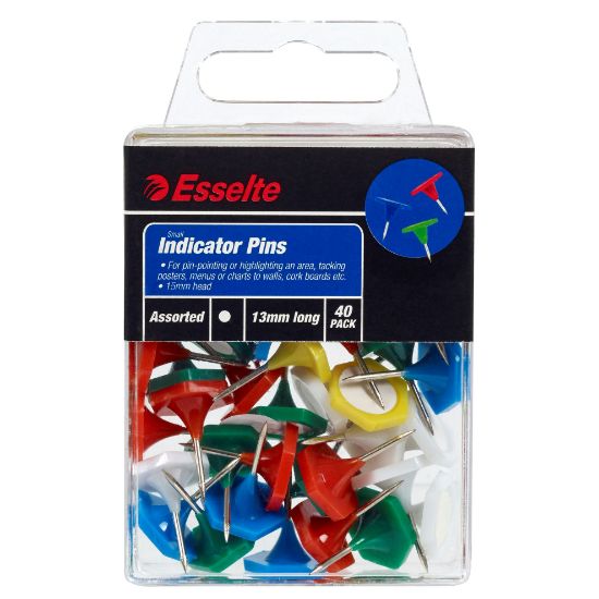 Picture of ESSELTE INDICATOR PINS SMALL ASST PK40