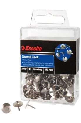 Picture of ESSELTE DRAWING PINS SILVER BX100