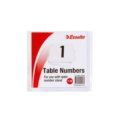 Picture of ESSELTE TABLE NUMBERS 1-10 10CM WH PK10