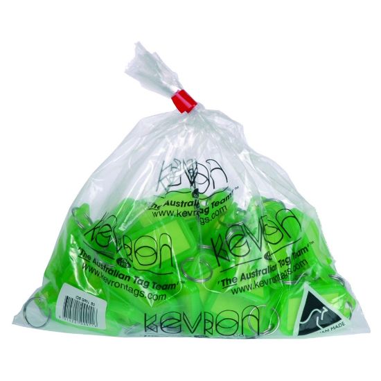 Picture of KEVRON ID5 KEYTAGS GREEN BAG50