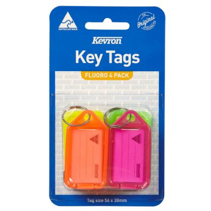 Picture of KEVRON ID38 KEYTAGS FLUORO ASSORTED PK4