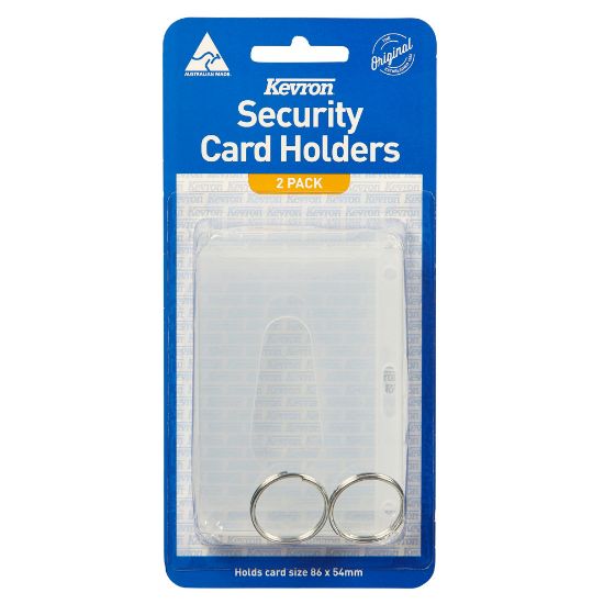 Picture of KEVRON ID18 ID CARD HOLD RING CLR PK2