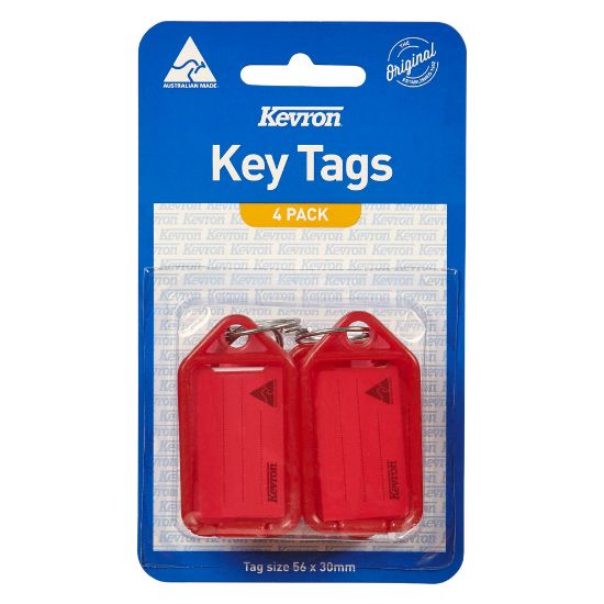 Picture of KEVRON ID5 KEYTAGS RED PK4