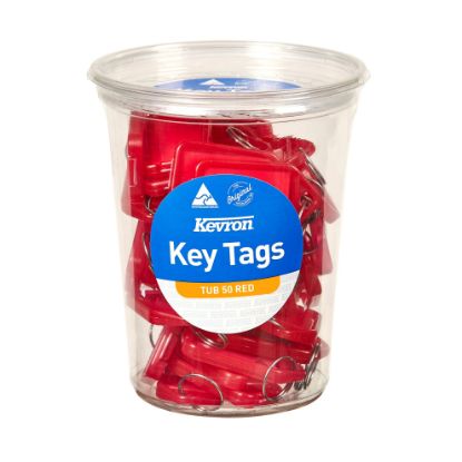 Picture of KEVRON ID5 KEYTAGS RED DISP TUB 50