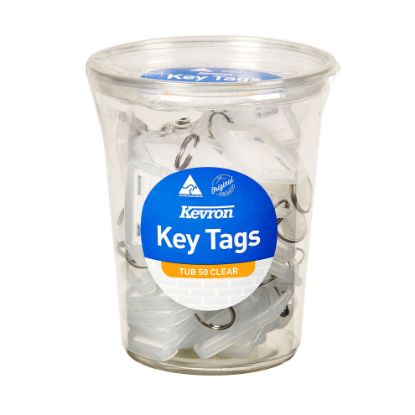 Picture of KEVRON ID5 KEYTAGS CLEAR DISP TUB 50