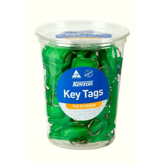 Picture of KEVRON ID5 KEYTAGS GREEN DISP TUB 50