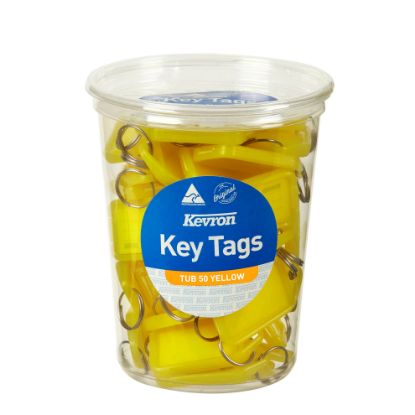 Picture of KEVRON ID5 KEYTAGS YELLOW DISP TUB 50