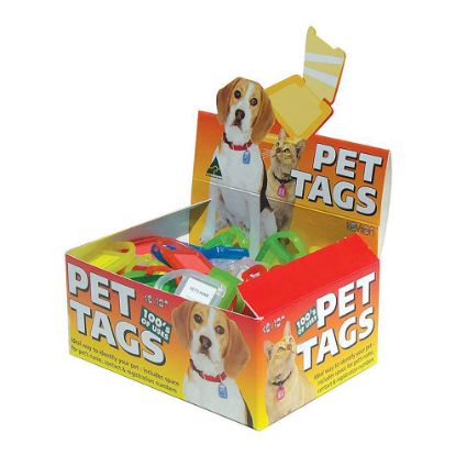 Picture of KEVRON ID33 PET TAGS ASSORT DISP BOX 100