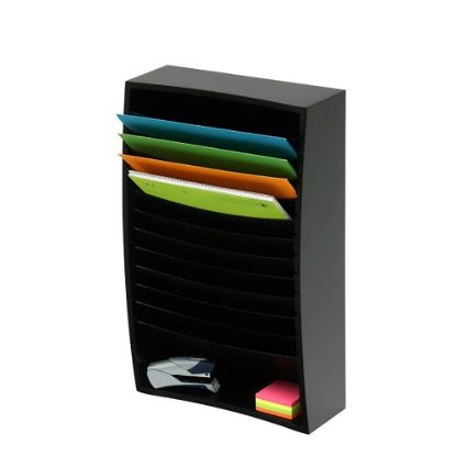 Picture of MBG WOOD DESKTOP SORTER 12 TIER BLACK