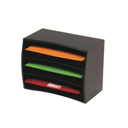 Picture of MBG WOOD DESKTOP ORGANISER 6 TIER BLACK