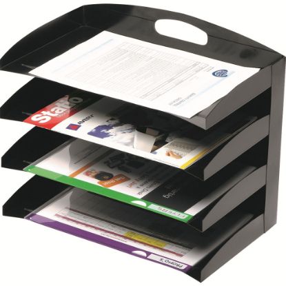 Picture of MBG METAL ORGANISER 4 TIER CURVED BLK