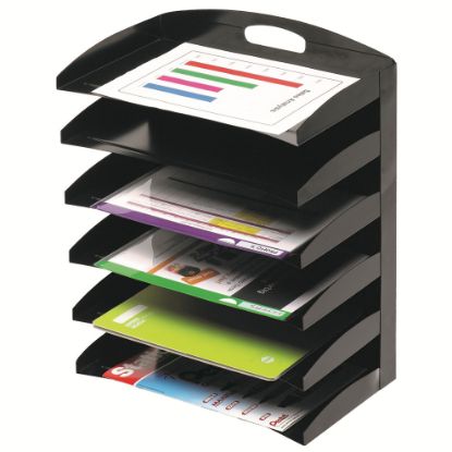 Picture of MBG METAL ORGANISER 6 TIER CURVED BLK