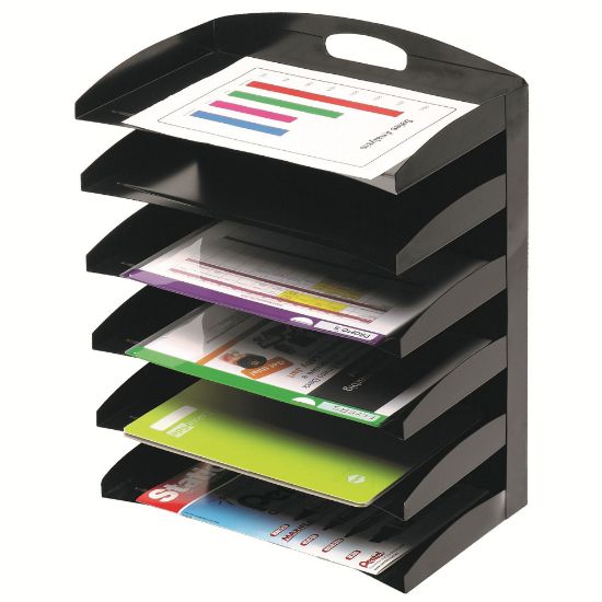 Picture of MBG METAL ORGANISER 6 TIER CURVED BLK