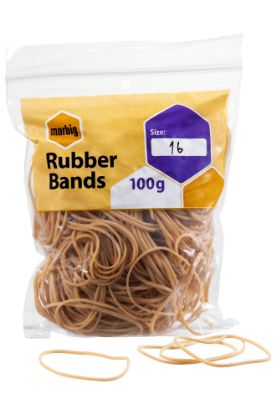 Picture of MBG RUBBER BANDS NO. 16 100GM ZIP LOCK