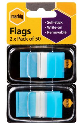 Picture of MBG FLAG POPUP 25X44MM 2X50PK TRANS BLUE