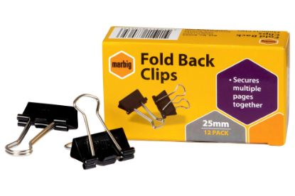Picture of MBG FOLD BACK CLIPS 25MM BX 12