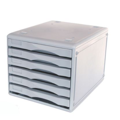 Picture of METRO 3439 MDSS B4 6 DRAWER LIGHT GREY