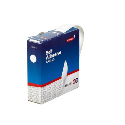 Picture of QUIKSTIK LBL DISP CIRCLE REPO 14MM WH