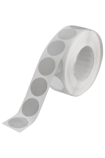 Picture of QUIKSTIK LBL DISP CIRCLE REPO 14MM SLVR
