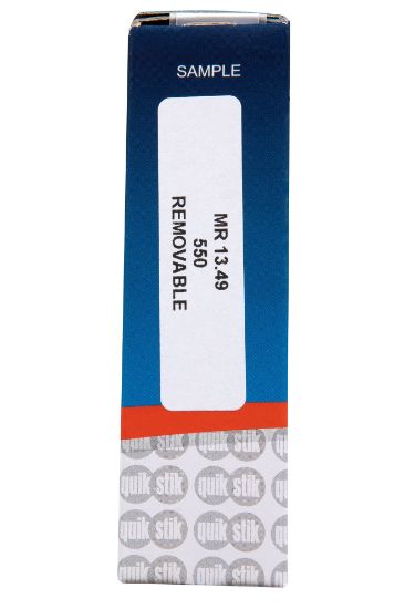Picture of QUIKSTIK LBL DISP RECT REPO 13X49MM WH