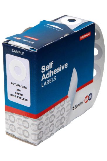 Picture of QUIKSTIK LBL DISP EYELETS PAPER PERM WH