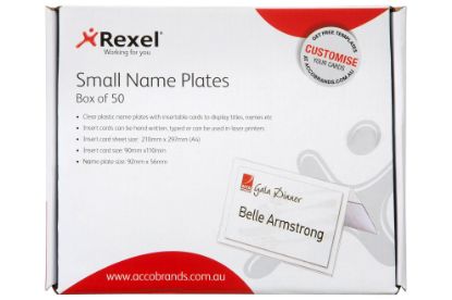 Picture of RXL NAME PLATE + CARD SML BX 50