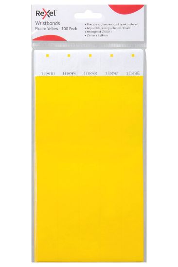 Picture of RXL WRISTBANDS FLUORO YEL PK 100