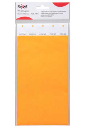 Picture of RXL WRISTBANDS FLUORO ORG PK 100