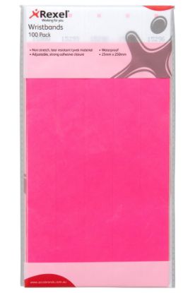 Picture of RXL WRISTBANDS FLUORO PNK PK 100