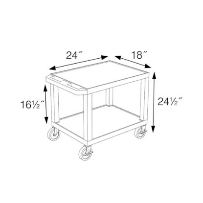 Picture of TUFFY  UTILITY TROLLEY 2 SHELF 66CM