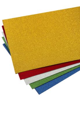 Picture of CFDAYS GLITTER BOARD A4 ASS COLS PACK25