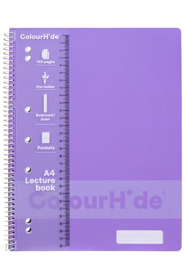 Picture of CH LECTURE BOOK A4 140 PAGE LAVENDER