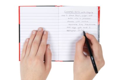 Picture of CMBLD RD & BLK NOTEBK GLOSS A6 100 LEAF