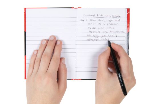 Picture of CMBLD RD & BLK NOTEBK GLOSS A6 100 LEAF