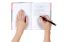 Picture of CMBLD RD & BLK NOTEBK GLOSS A5 100 LEAF