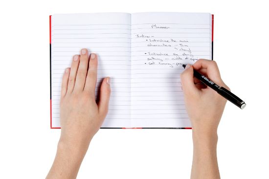 Picture of CMBLD RD & BLK NOTEBK GLOSS A5 200 LEAF