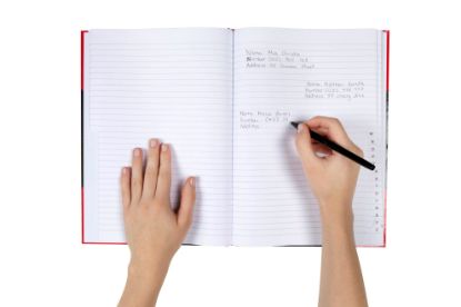 Picture of CMBLD RB NOTEBK GLOSS A4 100 LEAF INDXD