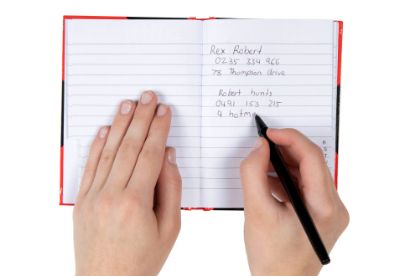 Picture of CMBLD RB NOTEBK GLOSS A6 100 LEAF INDXD
